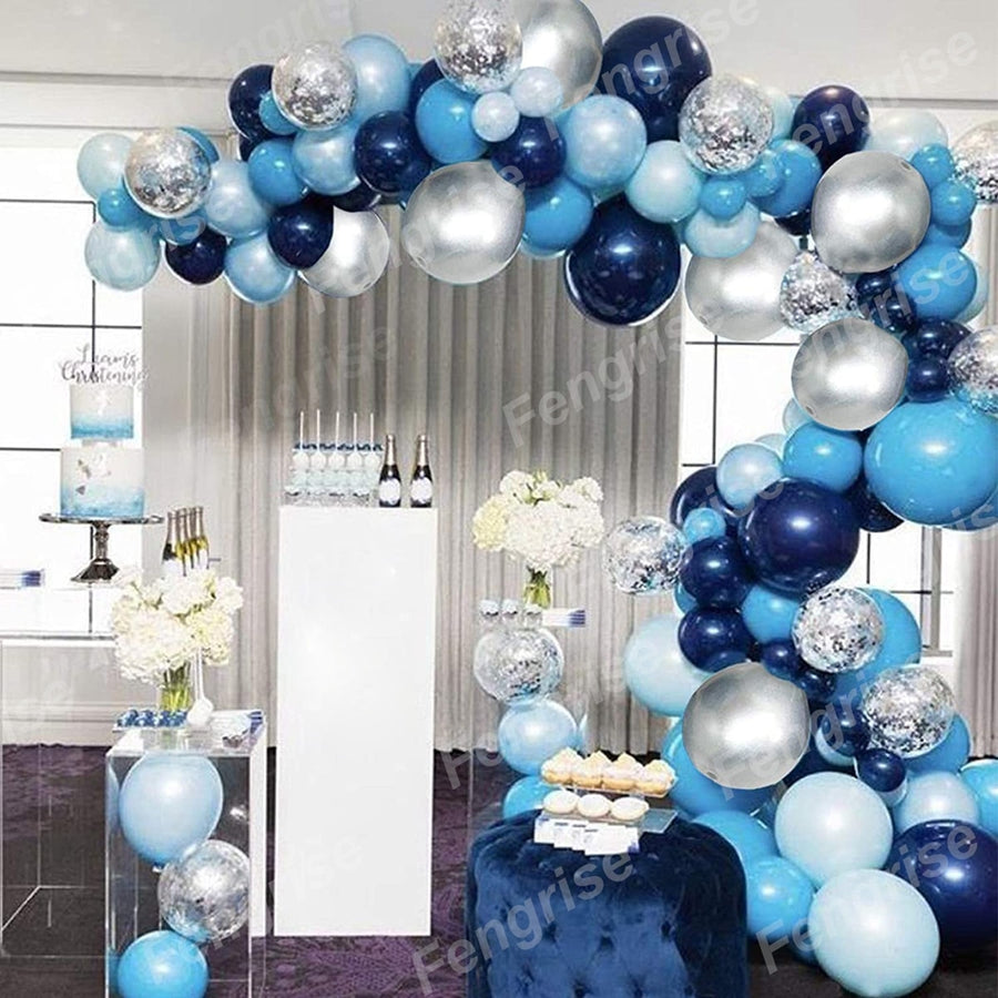 Blue Macaron Balloon Garland Arch Kit Birthday Party Decor Foil Latex Ballon Wedding Birthday Party Baby Shower Kids Baloon - Originalsgroup