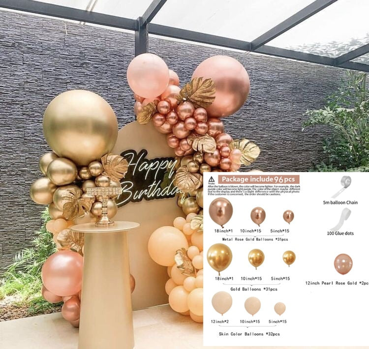 Morandi Color Balloon Chain Set Birthday Party Wedding New Year Decoration Supplies Macaron Ballon Combination - Originalsgroup