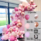 115pcs Balloon Arch Garland Rose Gold Chorme Metallic Balloons Pink Globos Happy Birthday Party Decorations Wedding Baby shower - Originalsgroup
