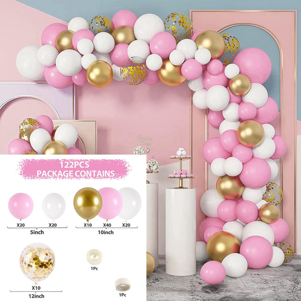 Macaron Pink Balloon Garland Arch Kit Wedding Birthday Party Decoration Kids Globos Rose Gold Confetti Latex Ballon Baby Shower - Originalsgroup