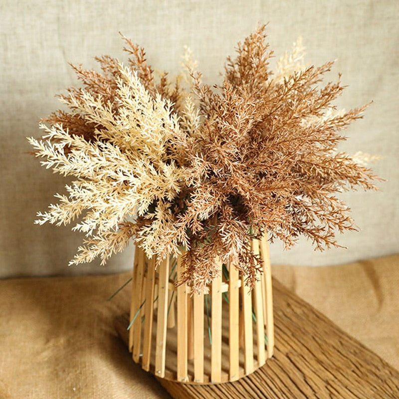 6pc/lot High Quality Plastic Artificial Flowers Home Room Autumn Deocration Wedding Bouquet Decor Accessories Coffee Fake Flower - Originalsgroup