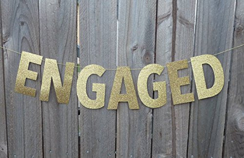 Originals Group Gold Foiled "Engaged" Bunting Banner for Weddings Decorations - Originalsgroup