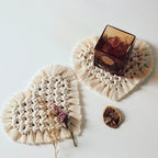 Home Creative Cotton Braid Coaster Handmade Macrame Cup Cushion Bohemia Style Non-slip Cup Mat - Originalsgroup