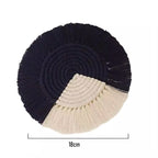 Home Creative Cotton Braid Coaster Handmade Macrame Cup Cushion Bohemia Style Non-slip Cup Mat - Originalsgroup