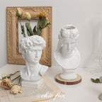 W&amp;G Nordic Vase Home Decor Vase Creative Human Head Portrait Flower Vases Room Decoration Resin David Flower Vase Room Decor - Originalsgroup