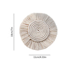 Home Creative Cotton Braid Coaster Handmade Macrame Cup Cushion Bohemia Style Non-slip Cup Mat - Originalsgroup