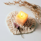 Home Creative Cotton Braid Coaster Handmade Macrame Cup Cushion Bohemia Style Non-slip Cup Mat - Originalsgroup