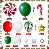 Christmas Balloon Arch Green Gold Red Box Candy Balloons Garland Cone Explosion Star Foil Balloons New Year Christma Party Decor - Originalsgroup