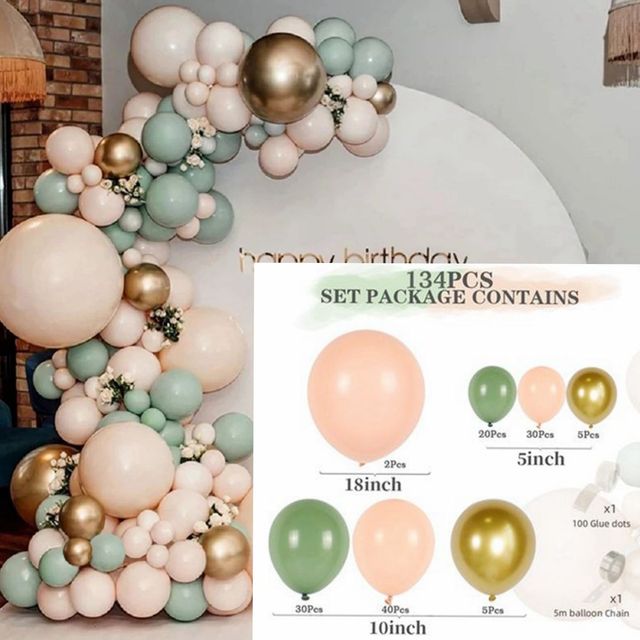 Coffee Brown Balloon Garland Arch Kit Birthday Party Decorations Kids Latex Baloon Baby Shower Teddy Bear Theme Ballon Decor - Originalsgroup