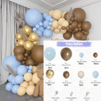 Baby Shower Birthday Balloons Blue Metallic Balloon Garland Arch Kit Welcome Girl Baptism Confetti Birthday Party Decoration - Originalsgroup