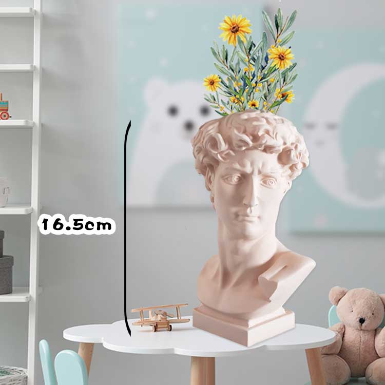 W&amp;G Nordic Vase Home Decor Vase Creative Human Head Portrait Flower Vases Room Decoration Resin David Flower Vase Room Decor - Originalsgroup