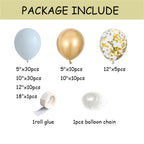 98 pcs White Balloons Garland Arch Kit Confetti Metallic Gold Pastel Latex Balloon Baby Shower Birthday Graduation Party Decor - Originalsgroup