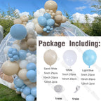 1 Set Khaki Sand White Balloons Arch Garland Kit Retro Coffee Brown White Sand Balloons Birthday Party Decorations Baby Shower - Originalsgroup