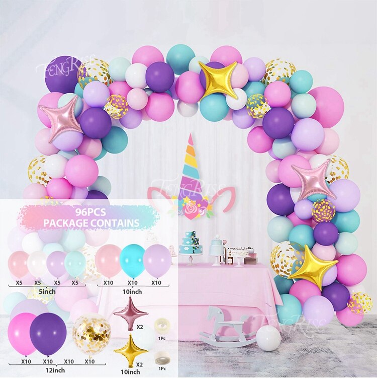 Macaron Balloons Garland Latex Ballons Arch Happy Birthday Party Decor Kids Adult Wedding Baloon Chain Baby Shower Balloon - Originalsgroup