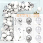 Baby Shower Birthday Balloons Blue Metallic Balloon Garland Arch Kit Welcome Girl Baptism Confetti Birthday Party Decoration - Originalsgroup