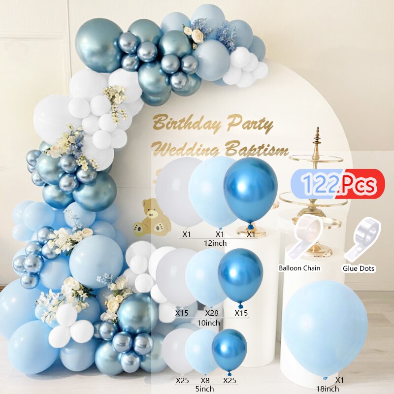 Balloons Arch Set Pink White Gold And Confetti Balloon Garland Wedding Baby Baptism Shower Birthday Party Balloon Decoration - Originalsgroup