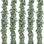 2M Eucalyptus Garland Artificial Faux Garland Wall Decor Silver Dollar Eucalyptus Greenery Leaves Vines Plant for Wedding Arch - Originalsgroup