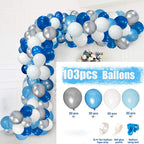 Baby Shower Birthday Balloons Blue Metallic Balloon Garland Arch Kit Welcome Girl Baptism Confetti Birthday Party Decoration - Originalsgroup