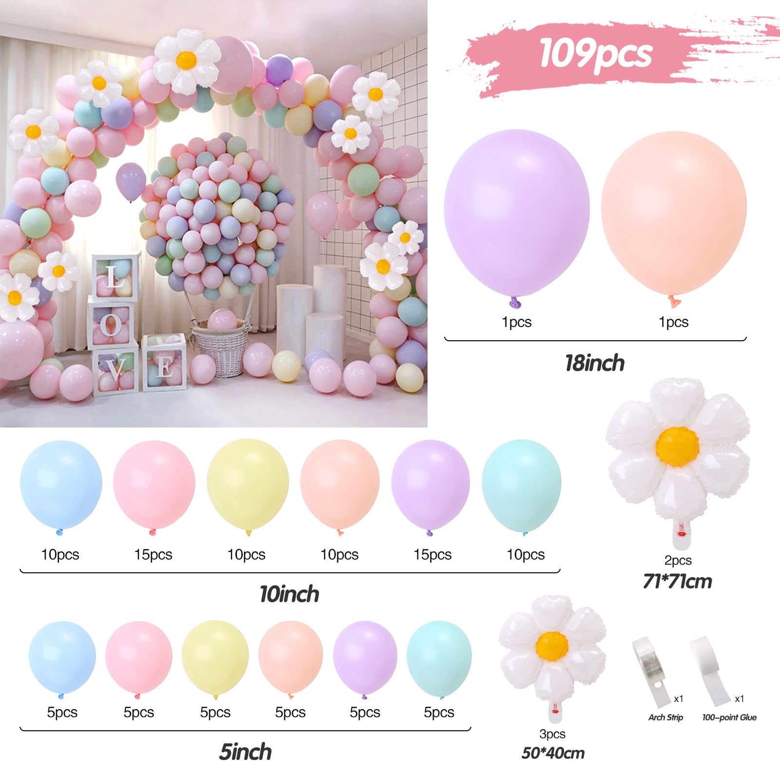 Macaron Pink Balloon Garland Arch Welcome Baby Shower Valentines Day Birthday Party Wedding Decoration Anniversaire Latex Baloon - Originalsgroup