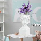 W&amp;G Nordic Vase Home Decor Vase Creative Human Head Portrait Flower Vases Room Decoration Resin David Flower Vase Room Decor - Originalsgroup