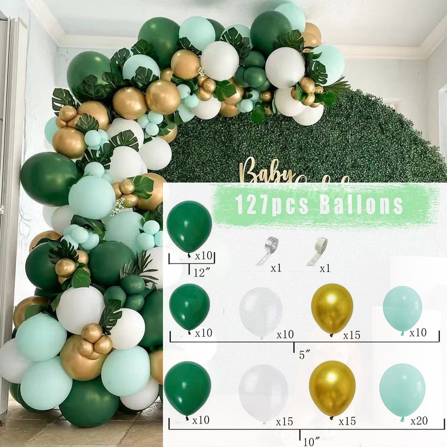Baby Shower Birthday Balloons Blue Metallic Balloon Garland Arch Kit Welcome Girl Baptism Confetti Birthday Party Decoration - Originalsgroup