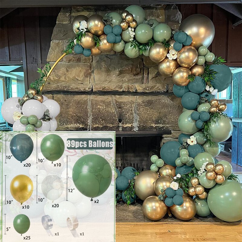 Baby Shower Birthday Balloons Blue Metallic Balloon Garland Arch Kit Welcome Girl Baptism Confetti Birthday Party Decoration - Originalsgroup