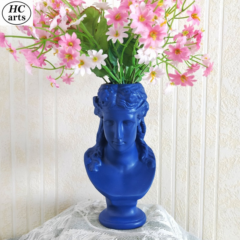 W&amp;G Nordic Vase Home Decor Vase Creative Human Head Portrait Flower Vases Room Decoration Resin David Flower Vase Room Decor - Originalsgroup