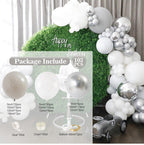White Gold Balloon Garland Arch Kit Happy Birthday Party Decoration Kids Wedding Birthday Balloon Latex Baloon Baby Shower - Originalsgroup