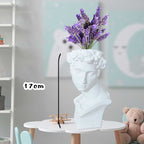W&amp;G Nordic Vase Home Decor Vase Creative Human Head Portrait Flower Vases Room Decoration Resin David Flower Vase Room Decor - Originalsgroup