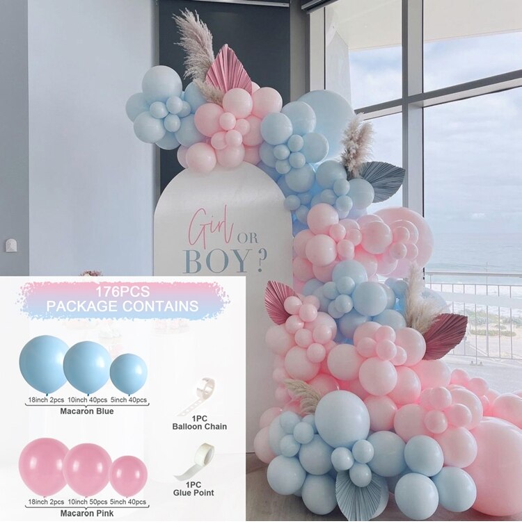 Blue Macaron Balloon Garland Arch Kit Birthday Party Decor Foil Latex Ballon Wedding Birthday Party Baby Shower Kids Baloon - Originalsgroup