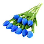 10PCS Tulip Artificial Flower Real Touch Artificial Bouquet PE Fake Flower for Wedding Decoration Flowers Home Garden Decor - Originalsgroup
