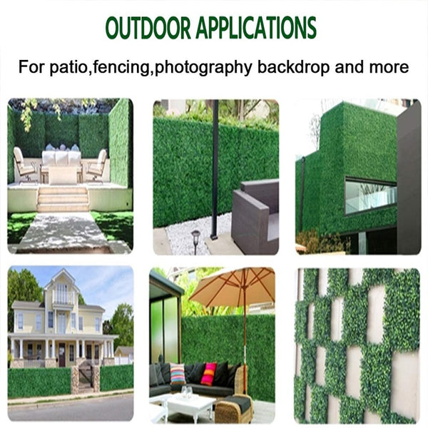 Artificial Plants Grass Wall Panel Boxwood Hedge Greenery UV Protection Green Decor Privacy Fence Backyard Screen Wedding - Originalsgroup