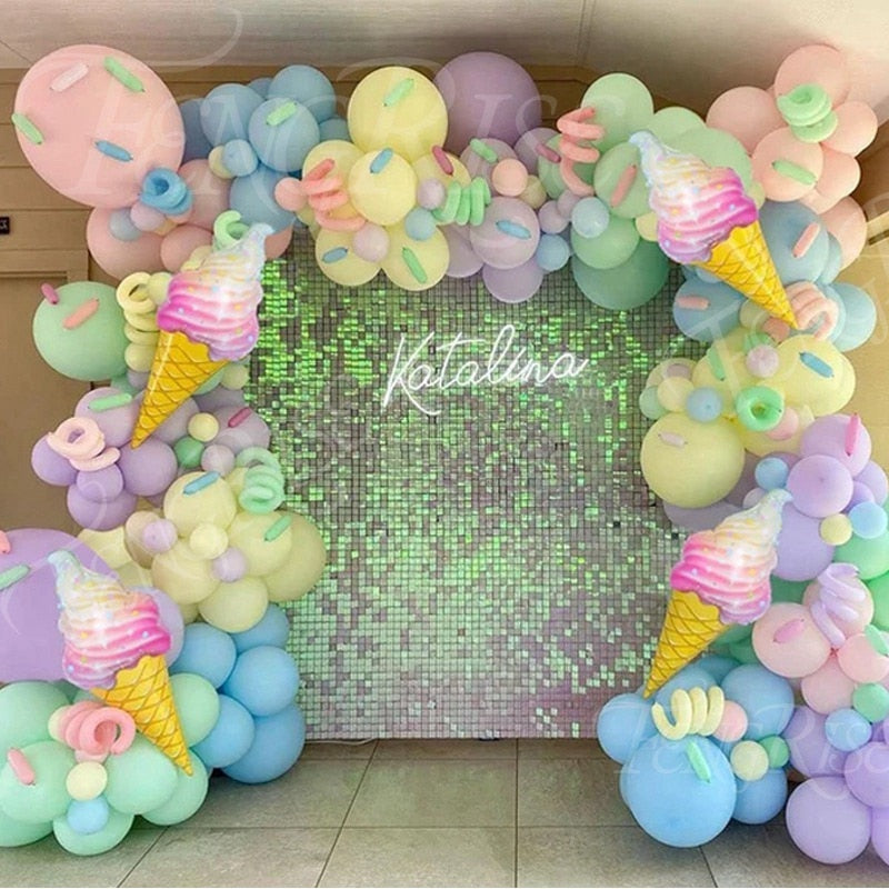Macaron Balloons Garland Latex Ballons Arch Happy Birthday Party Decor Kids Adult Wedding Baloon Chain Baby Shower Balloon - Originalsgroup