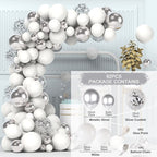 White Gold Balloon Garland Arch Kit Happy Birthday Party Decoration Kids Wedding Birthday Balloon Latex Baloon Baby Shower - Originalsgroup