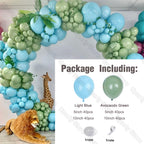 162Pcs Avocado Green Balloons Garland Arch Creamy White Retro Olive Green Balloon for Wedding Birthday Party Background Decor - Originalsgroup