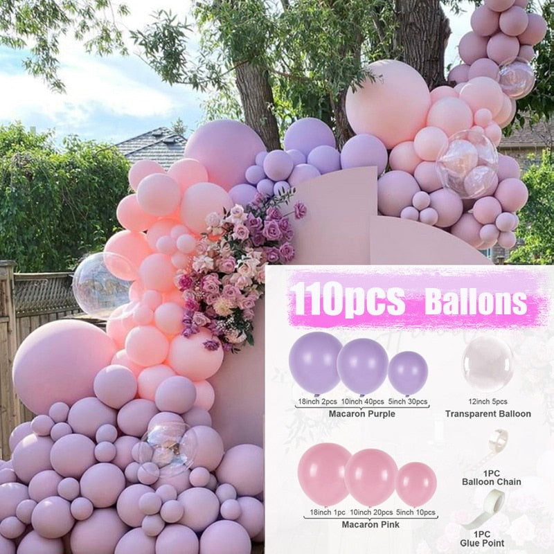 Baby Shower Birthday Balloons Blue Metallic Balloon Garland Arch Kit Welcome Girl Baptism Confetti Birthday Party Decoration - Originalsgroup