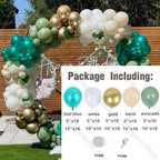 162Pcs Avocado Green Balloons Garland Arch Creamy White Retro Olive Green Balloon for Wedding Birthday Party Background Decor - Originalsgroup
