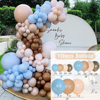 Baby Shower Birthday Balloons Blue Metallic Balloon Garland Arch Kit Welcome Girl Baptism Confetti Birthday Party Decoration - Originalsgroup