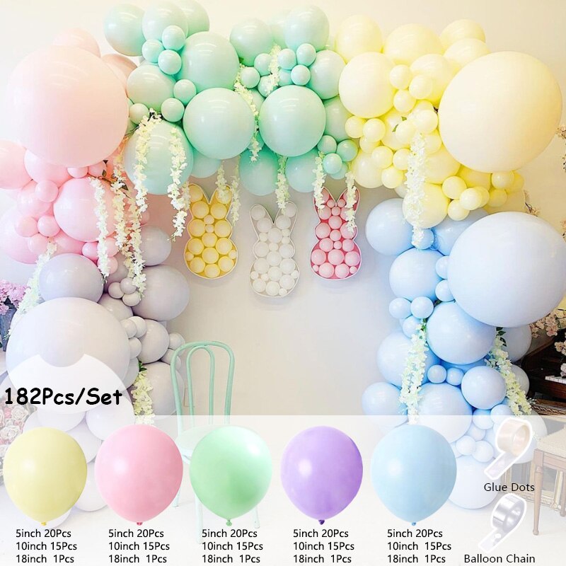 Balloons Arch Set Pink White Gold And Confetti Balloon Garland Wedding Baby Baptism Shower Birthday Party Balloon Decoration - Originalsgroup