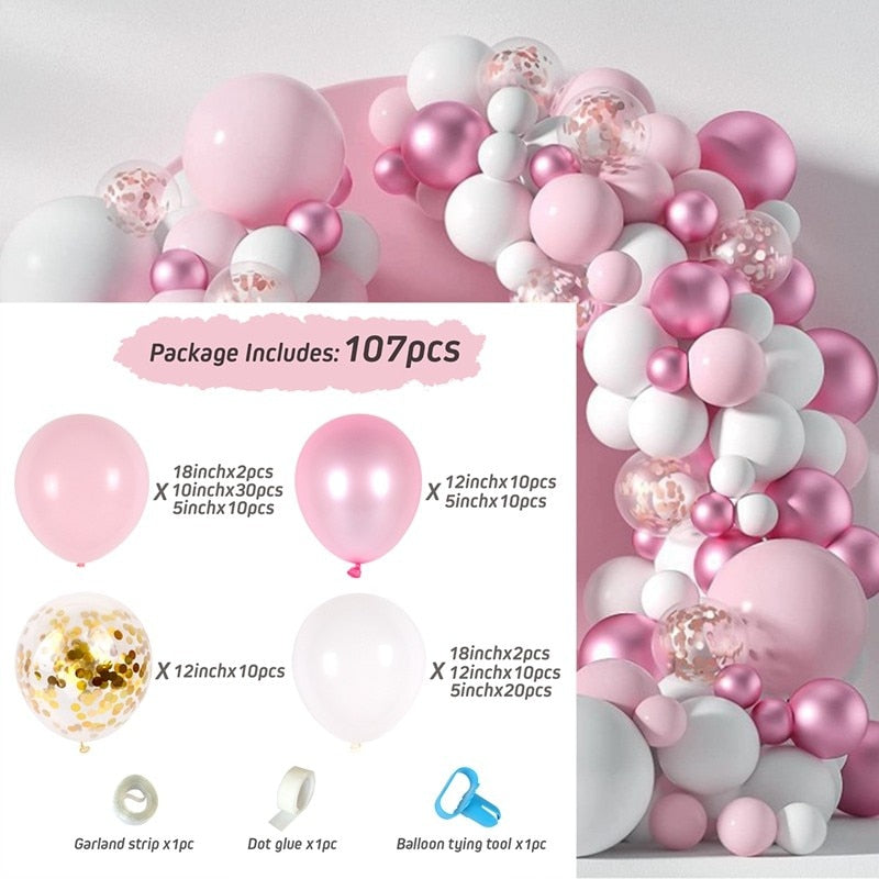 Balloon Garland Arch Kit Wedding Birthday Party Decoration Confetti Latex Balloons Gender Reveal Baptism Baby Shower Decorations by Originals Group - Originalsgroup