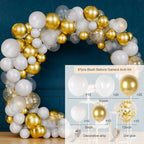White Gold Balloon Garland Arch Kit Happy Birthday Party Decoration Kids Wedding Birthday Balloon Latex Baloon Baby Shower - Originalsgroup