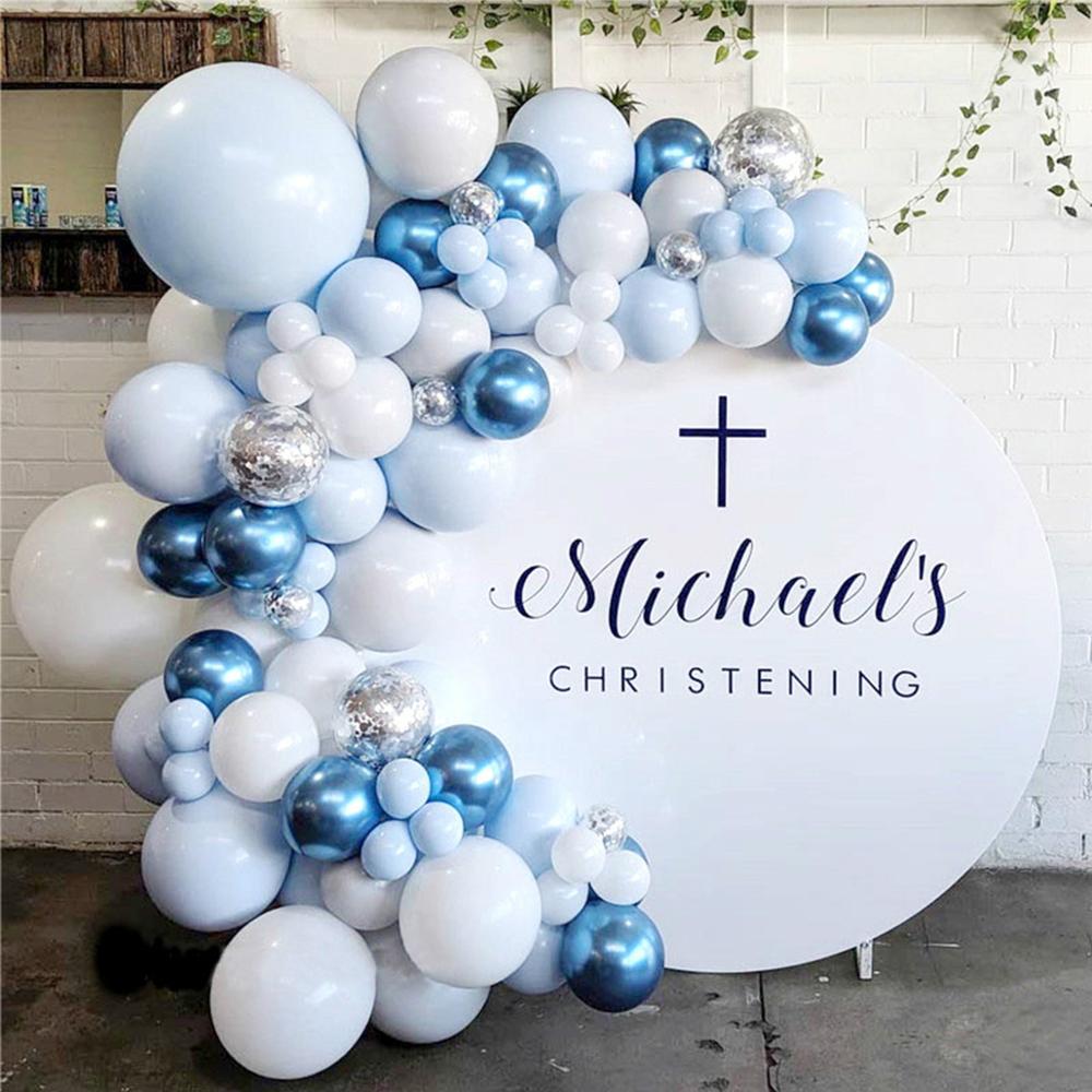 Blue Macaron Balloon Garland Arch Kit Birthday Party Decor Foil Latex Ballon Wedding Birthday Party Baby Shower Kids Baloon - Originalsgroup