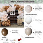 Retro Coffee Matte White Balloons Garland Arch Kit Boho Wedding Decoration Gender Reveal Birthday Baby Shower Decor Accessory - Originalsgroup