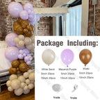 1 Set Khaki Sand White Balloons Arch Garland Kit Retro Coffee Brown White Sand Balloons Birthday Party Decorations Baby Shower - Originalsgroup