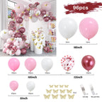 Macaron Pink Balloon Garland Arch Welcome Baby Shower Valentines Day Birthday Party Wedding Decoration Anniversaire Latex Baloon - Originalsgroup