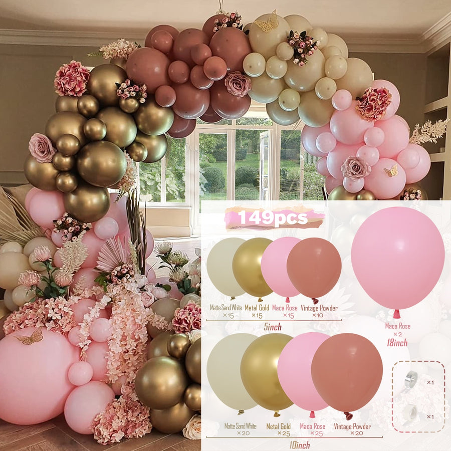 Macaron Pink Balloon Garland Arch Kit Wedding Birthday Party Decoration Kids Globos Rose Gold Confetti Latex Ballon Baby Shower - Originalsgroup