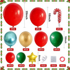 Christmas Balloon Arch Green Gold Red Box Candy Balloons Garland Cone Explosion Star Foil Balloons New Year Christma Party Decor - Originalsgroup