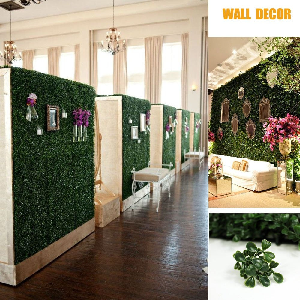 Artificial Plants Grass Wall Panel Boxwood Hedge Greenery UV Protection Green Decor Privacy Fence Backyard Screen Wedding - Originalsgroup