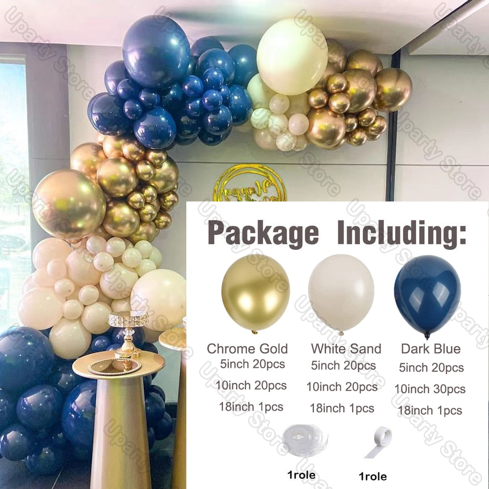 1 Set Khaki Sand White Balloons Arch Garland Kit Retro Coffee Brown White Sand Balloons Birthday Party Decorations Baby Shower - Originalsgroup