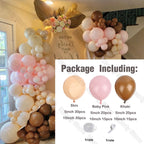 1 Set Khaki Sand White Balloons Arch Garland Kit Retro Coffee Brown White Sand Balloons Birthday Party Decorations Baby Shower - Originalsgroup